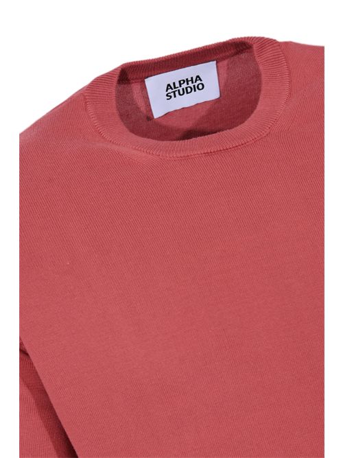 Maglia girocollo in filato di cotone Cipolla Alpha studio | AU-5002C1005